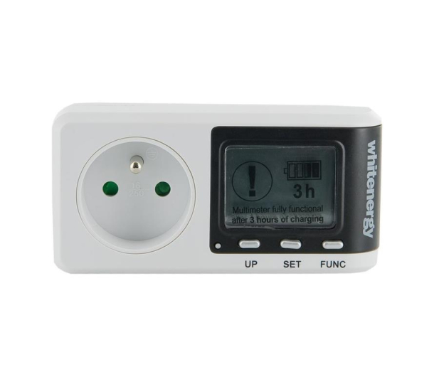 Whitenergy EKO Miernik poboru prądu z LCD watomierz biały - 171210 - zdjęcie 4